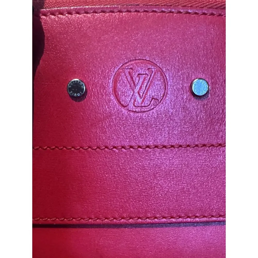 Louis Vuitton Red Smooth Leather City Steamer PM Bag